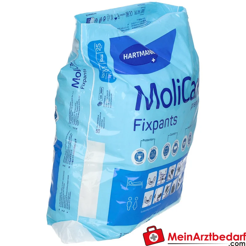 MoliCare Premium Fixpants long leg Fixhose Gr. M mit langen Beinansätzen, elastisch und hautfreundlich