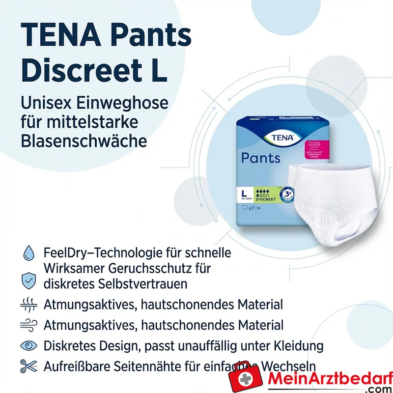 TENA Pants Discreet Einweghose L Unisex Inkontinenz