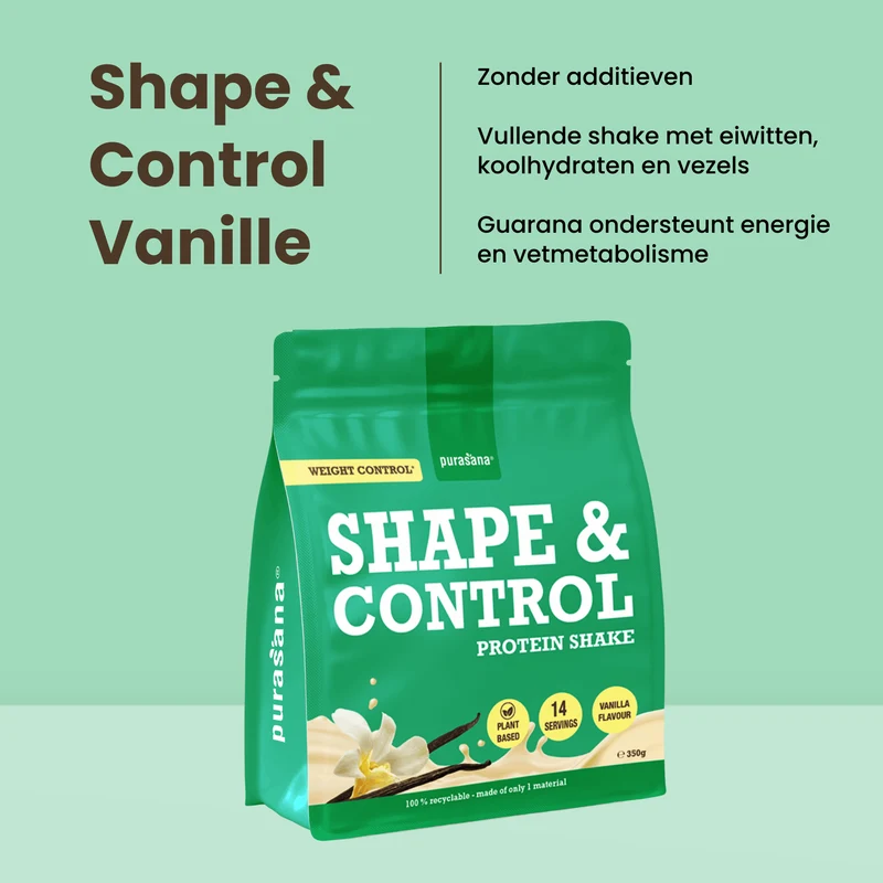 Purasana Shape & control plant protein vanille 350 gram