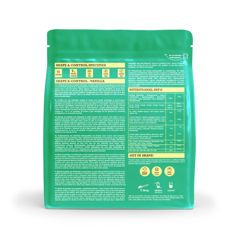 Purasana Shape & control plant protein vanille 350 gram