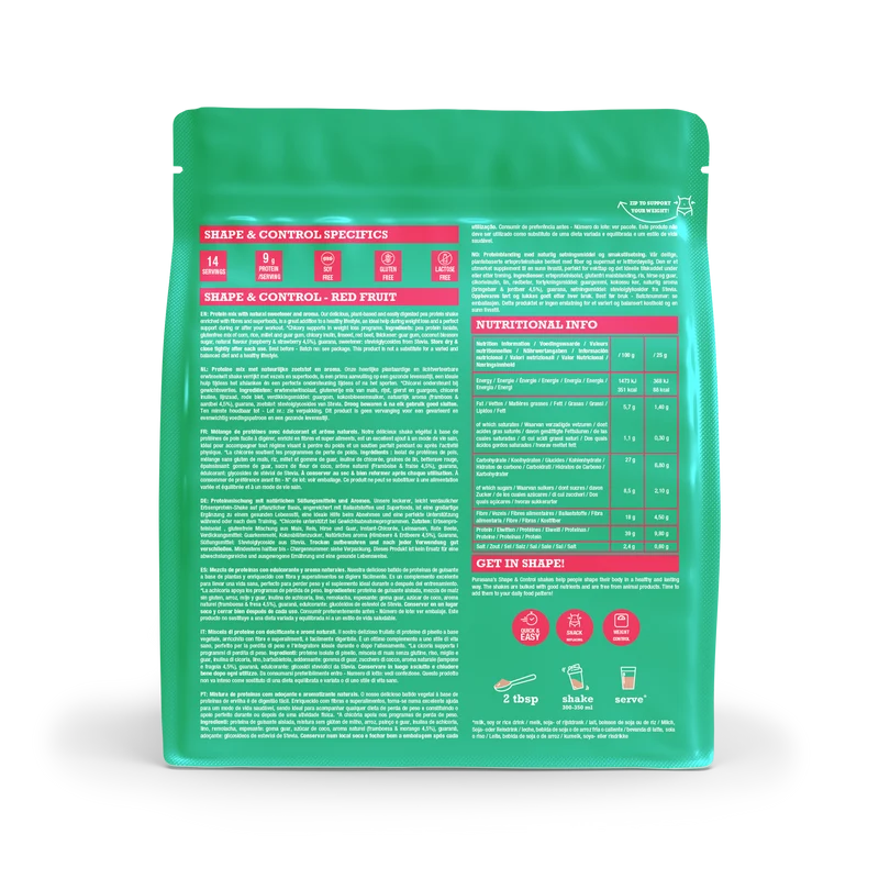 Purasana Shape & control plant protein rode vruchten 350 gram