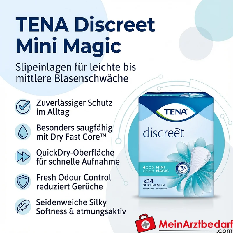 TENA Discreet Mini Magic Slipeinlagen für leichte Blasenschwäche 1 Packung