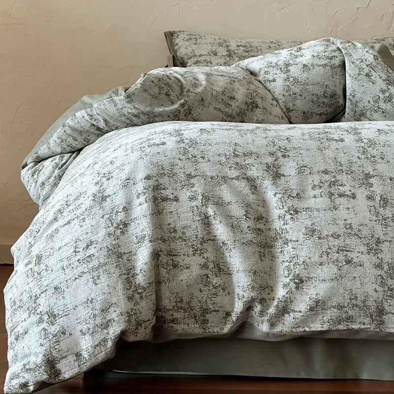 Luxuriöse Bettwäsche-Garnitur aus Baumwollsatin mit floralem Vintage-Muster