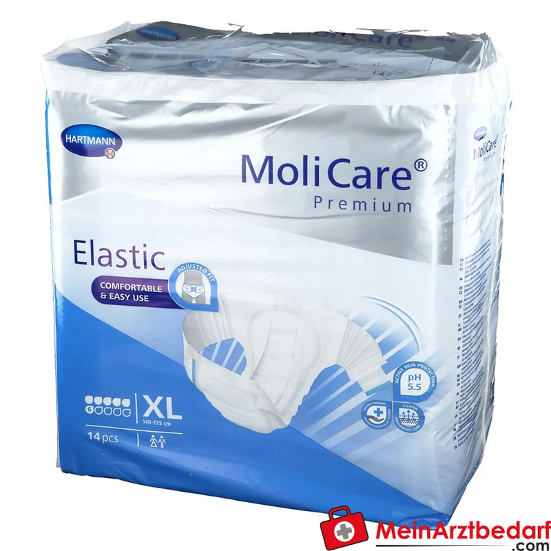 MoliCare Premium Elastic 6 Tropfen Inkontinenz-Slip XL (140–175 cm)