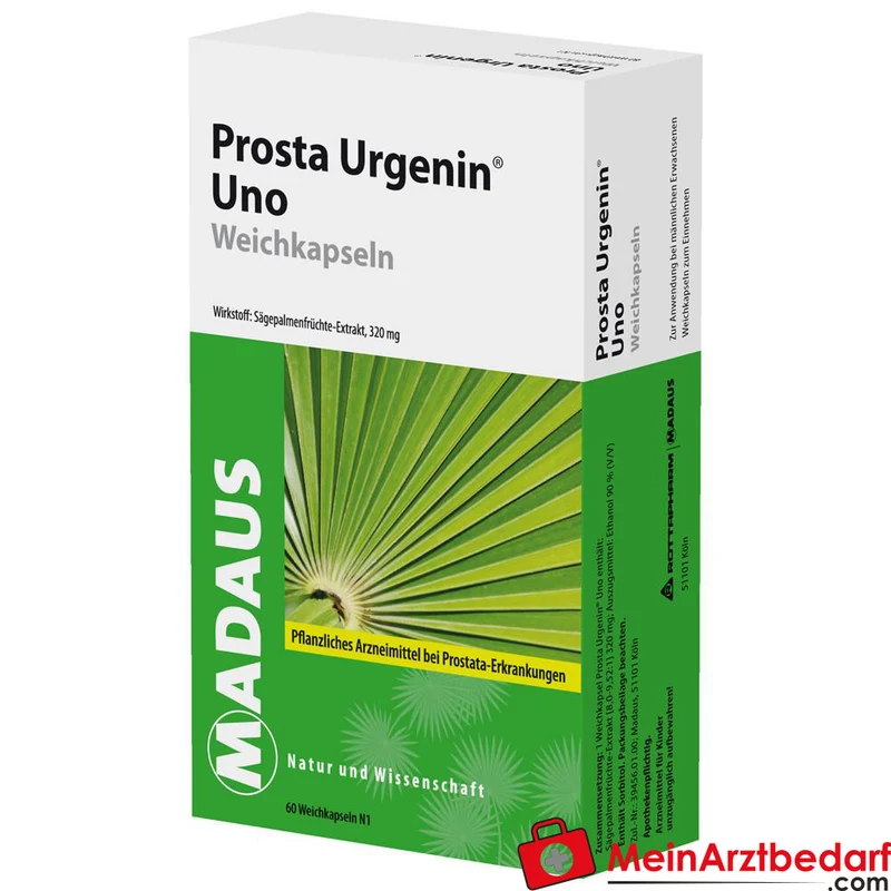 Prosta Urgenin Uno Madaus Sägepalmenfrüchte-Dickextrakt Weichkapseln, 60 St.