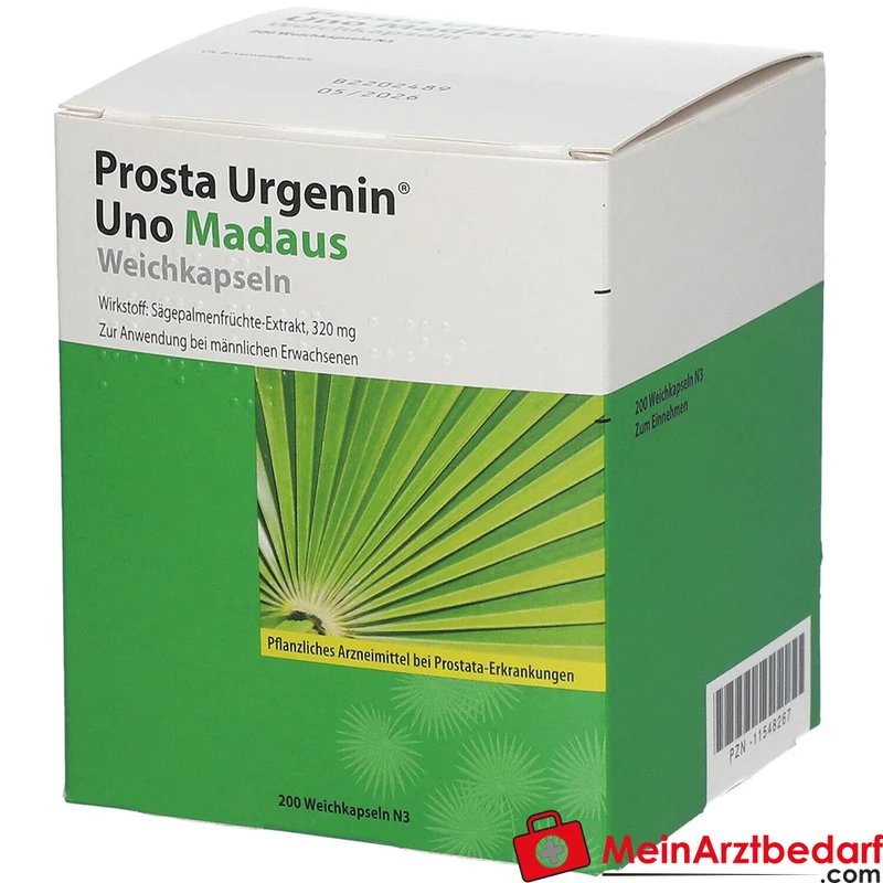 Prosta Urgenin Uno Madaus Sägepalmenfrüchte-Dickextrakt Weichkapseln, 60 St.