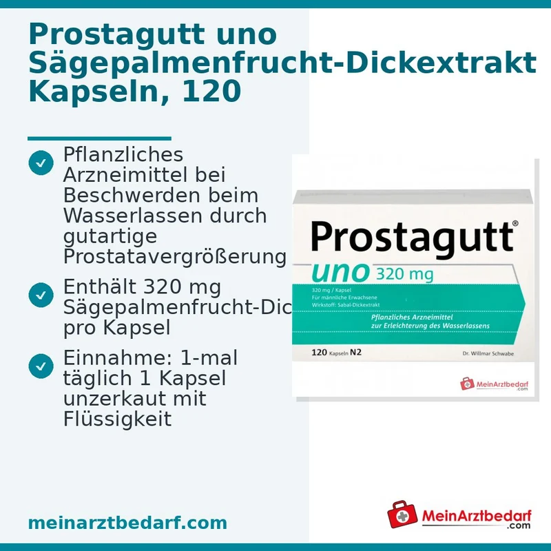 Prostagutt uno Sägepalmenfrüchte-Dickextrakt Kapseln
