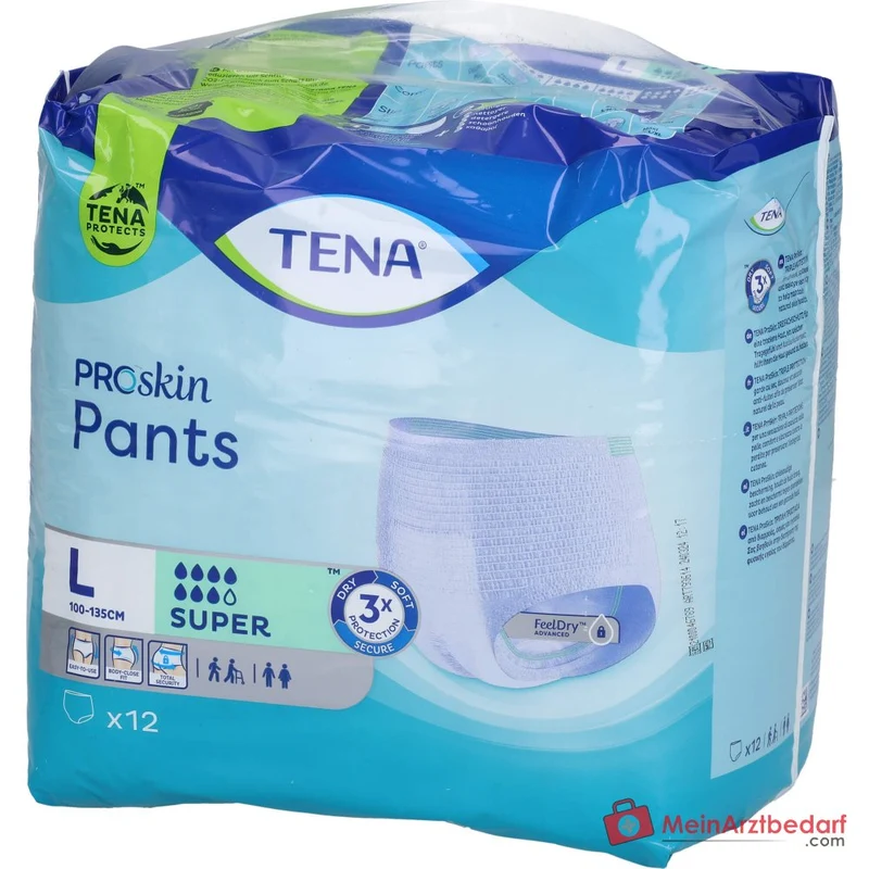 TENA Pants Super Einweghosen Large, 48 St. (4x12 St.)