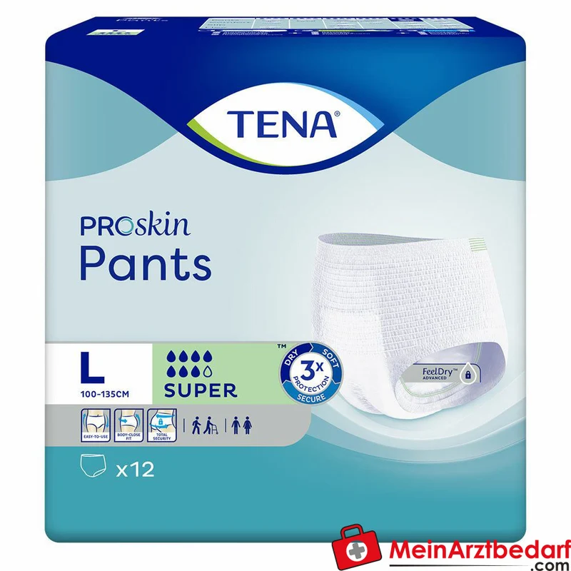 TENA Pants Super Einweghosen Large, 48 St. (4x12 St.)