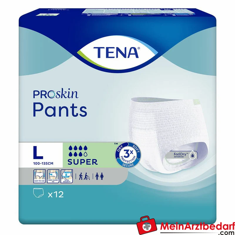 TENA Pants Super Einweghosen Large, 48 St. (4x12 St.)