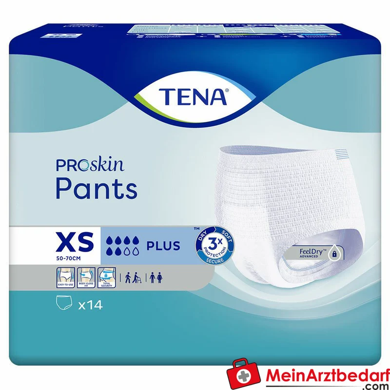 Tena Pants Plus ProSkin Einweghosen ConfioFit XS 50-70 cm, 56 St.