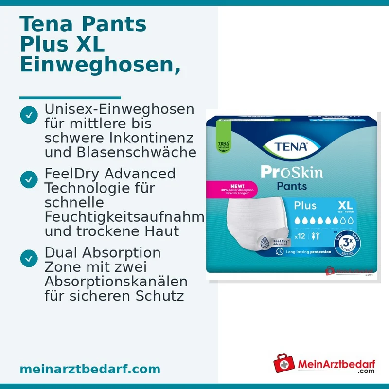 TENA Pants Plus Einmal-Hose XL Unisex mittlere/schwere Inkontinenz