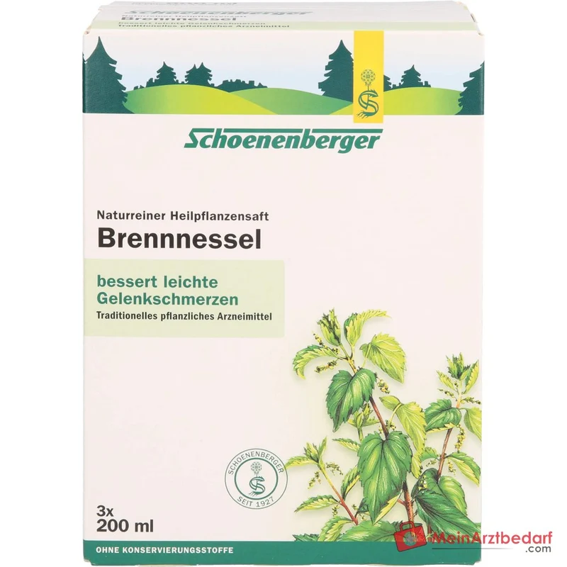 Schoenenberger Naturreiner Heilpflanzensaft Brennnessel Brennnesselkraut-Presssaft Saft, 200 ml