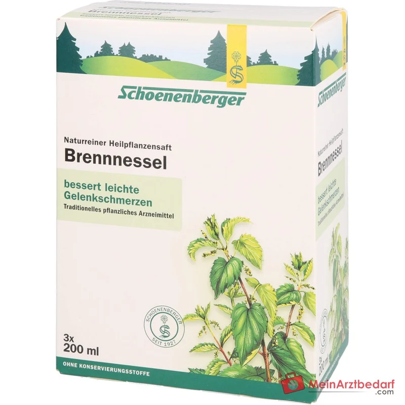 Schoenenberger Naturreiner Heilpflanzensaft Brennnessel Brennnesselkraut-Presssaft Saft, 200 ml
