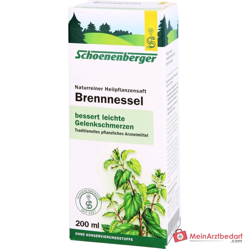Schoenenberger Naturreiner Heilpflanzensaft Brennnessel Brennnesselkraut-Presssaft Saft, 200 ml