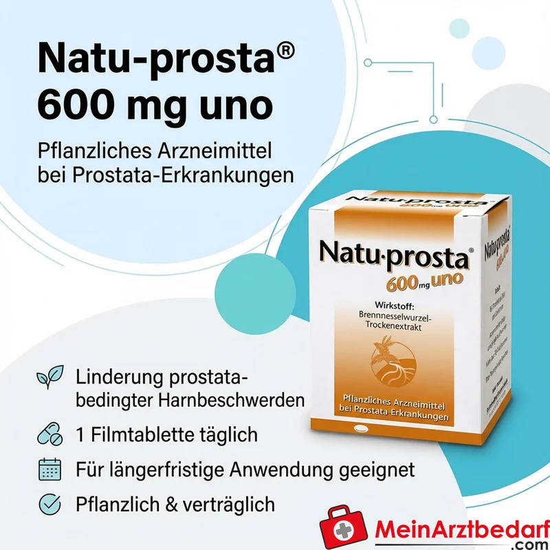 Rodisma-Med Natuprosta 600 mg uno Brennnesselwurzel-Trockenextrakt Filmtabletten, 100 St.