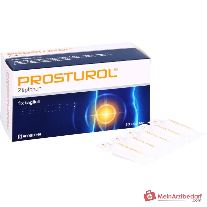Prosturol Kürbiskerne / Indischer Wassernabel / Weihrauch / Strohblume / Vitamin E / Australischer Teebaum / Hyaluronsäure Zäpfchen, 10 St.