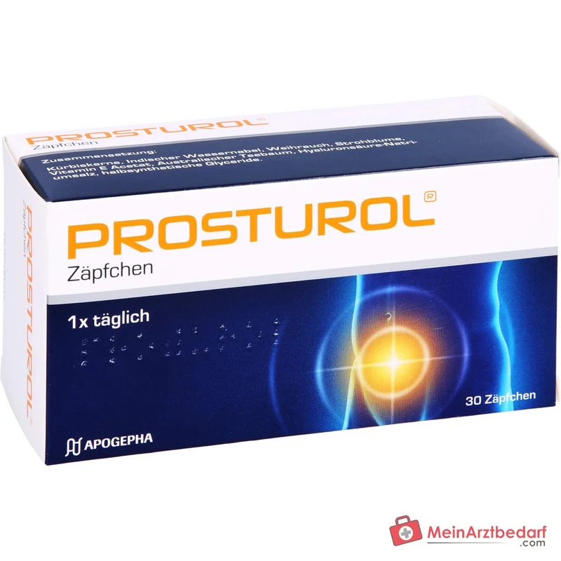 Prosturol Kürbiskerne / Indischer Wassernabel / Weihrauch / Strohblume / Vitamin E / Australischer Teebaum / Hyaluronsäure Zäpfchen, 10 St.