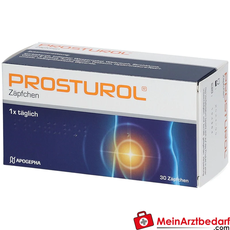 Prosturol Kürbiskerne / Indischer Wassernabel / Weihrauch / Strohblume / Vitamin E / Australischer Teebaum / Hyaluronsäure Zäpfchen, 10 St.