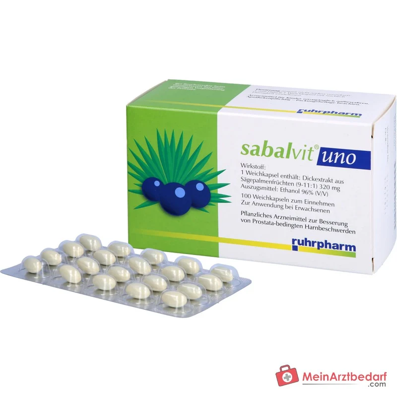 Ruhrpharm Sabalvit Uno Sägepalmenfrüchte-Dickextrakt Weichkapseln, 40 St.