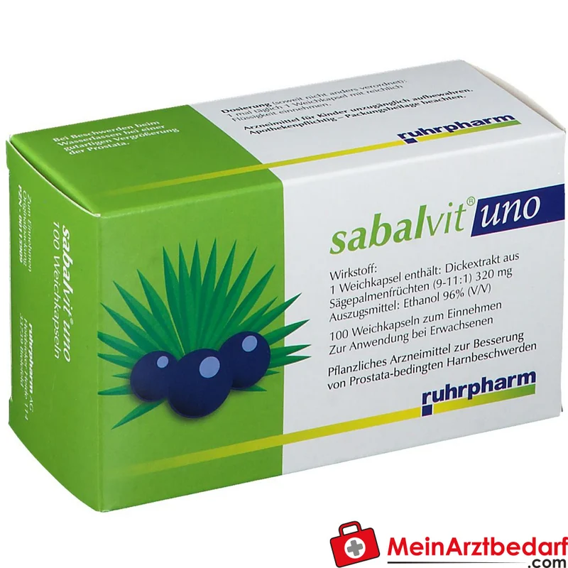Ruhrpharm Sabalvit Uno Sägepalmenfrüchte-Dickextrakt Weichkapseln, 40 St.