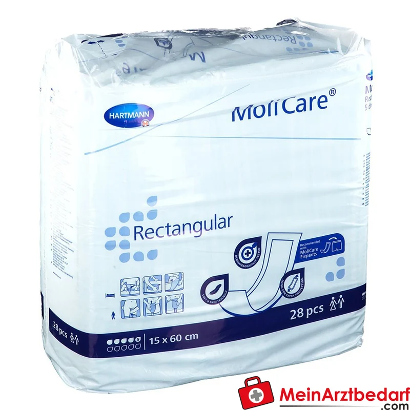 MoliCare Rectangular Rechteckvorlage 5 Tropfen 15 x 60 cm