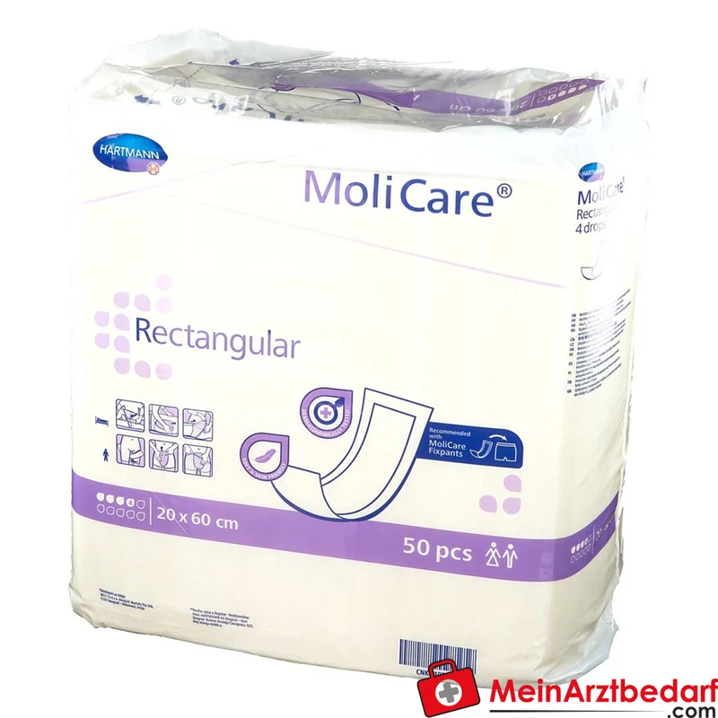 MoliCare Rectangular Einlagen 4 Tropfen 20 x 60 cm 20 Stück