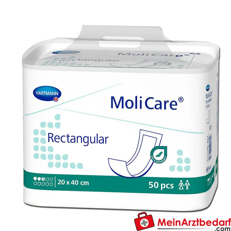 MoliCare Rectangular 3 Tropfen Rechteckvorlage 20 x 40 cm