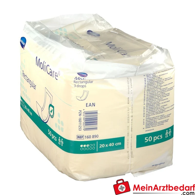 MoliCare Rectangular 3 Tropfen Rechteckvorlage 20 x 40 cm