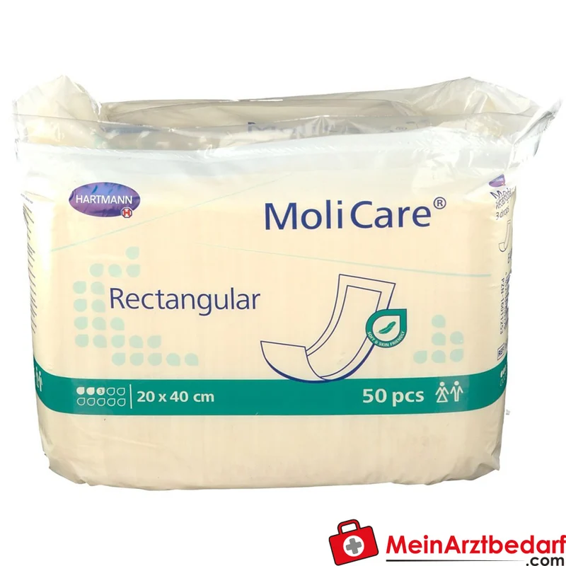 MoliCare Rectangular 3 Tropfen Rechteckvorlage 20 x 40 cm