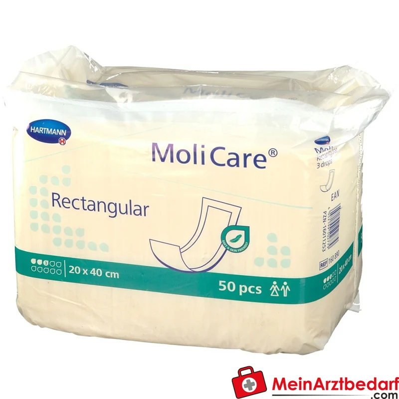 MoliCare Rectangular 3 Tropfen Rechteckvorlage 20 x 40 cm
