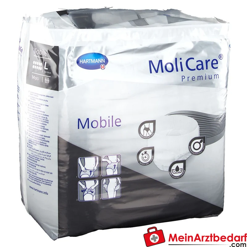 MoliCare Premium Mobile 10 Tropfen Einweghose Größe L, 14 St.