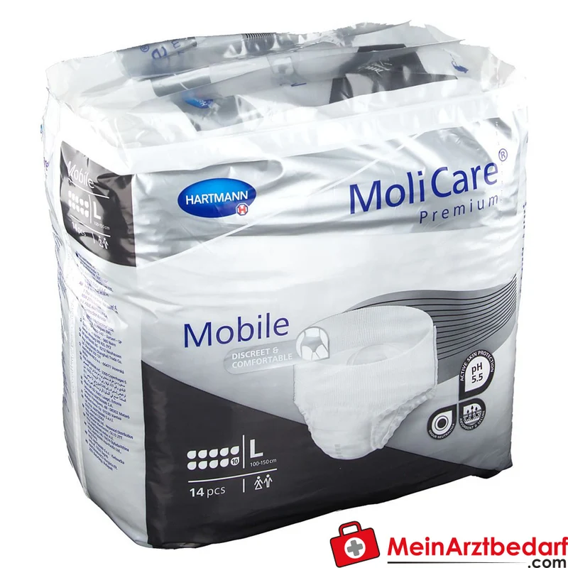 MoliCare Premium Mobile 10 Tropfen Einweghose Größe L, 14 St.