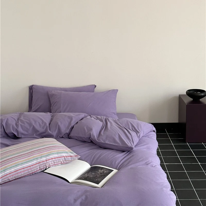 Minimalistisches Makosatin-Bettwäscheset mit extra-weicher Oberfläche und pflegeleichter Webung