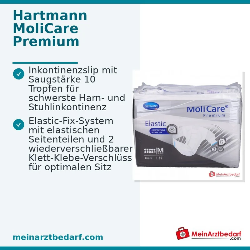 MoliCare Premium Elastic Inkontinenz-Slip 10 Tropfen Gr. M 56 Stück