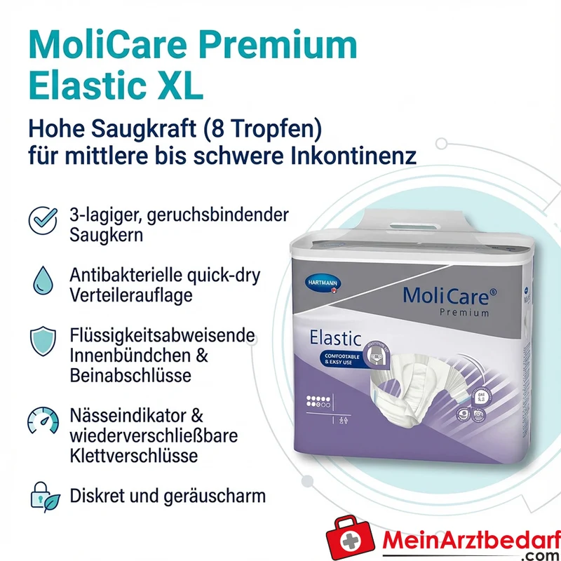 MoliCare Premium Elastic Inkontinenz-Slip 8 Tropfen Größe XL