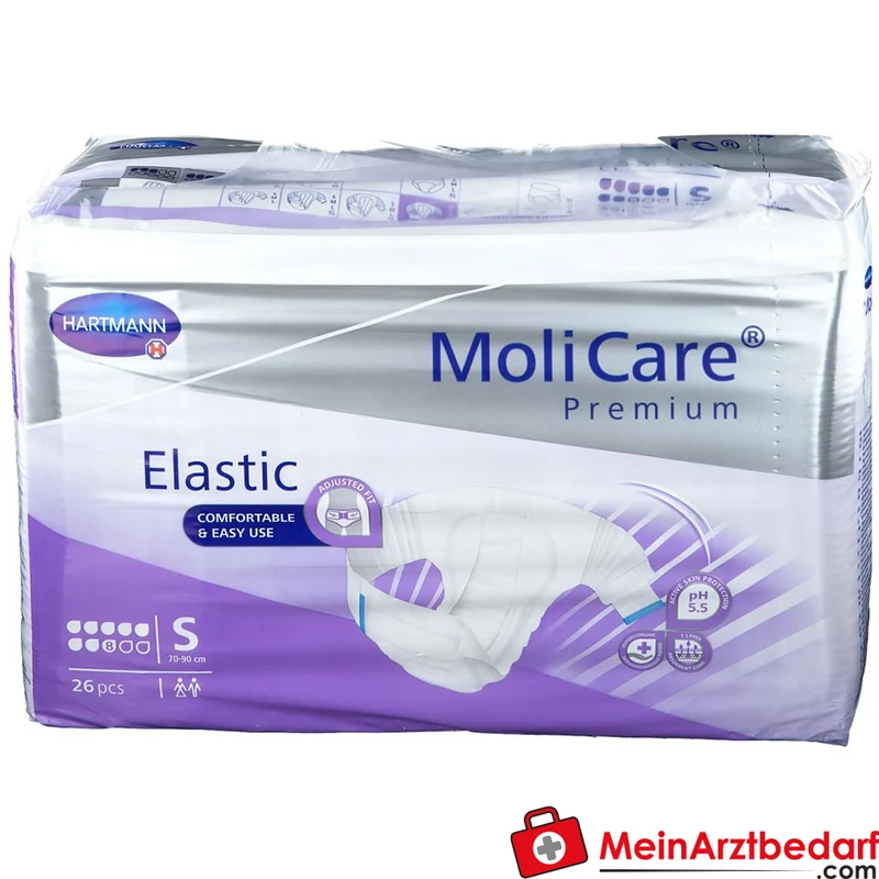MoliCare Premium Elastic Inkontinenz-Slip 8 Tropfen Größe S (70–90 cm)