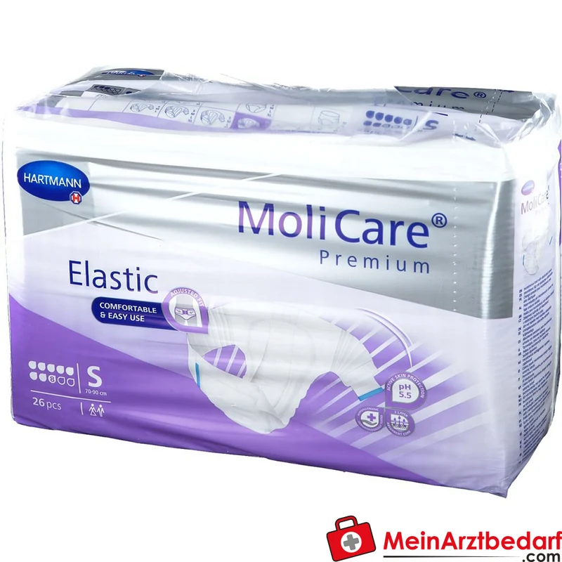 MoliCare Premium Elastic Inkontinenz-Slip 8 Tropfen Größe S (70–90 cm)