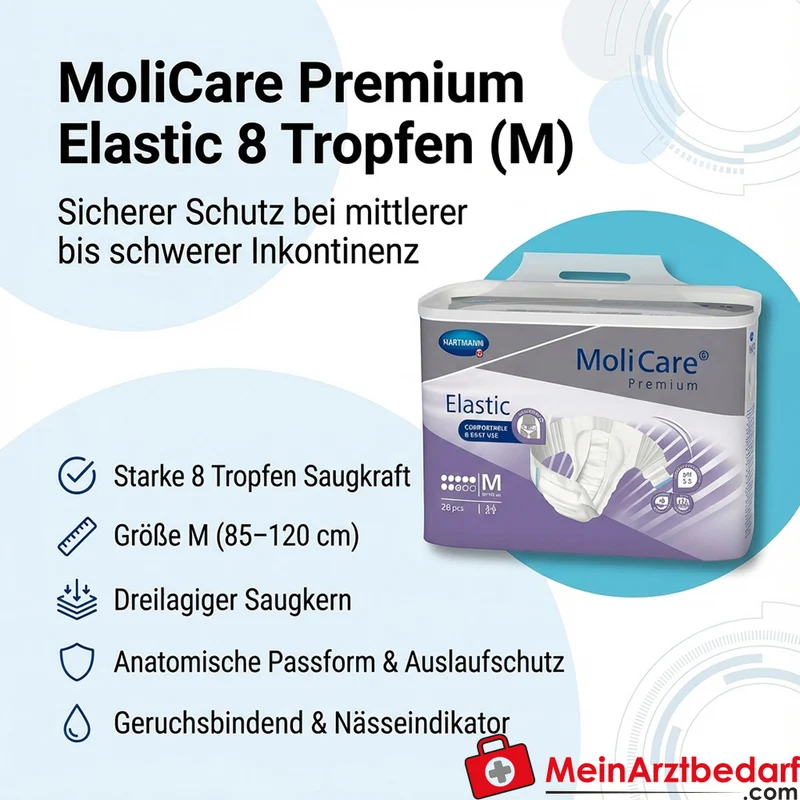 MoliCare Premium Elastic 8 Tropfen Inkontinenz-Slip Größe M