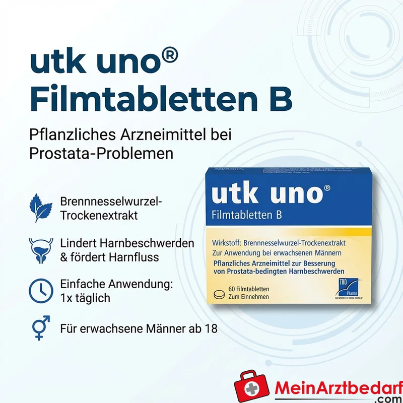 TAD Pharma utk uno Brennnesselwurzel-Trockenextrakt Filmtabletten, 120 St.