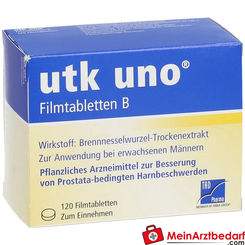 TAD Pharma utk uno Brennnesselwurzel-Trockenextrakt Filmtabletten, 120 St.