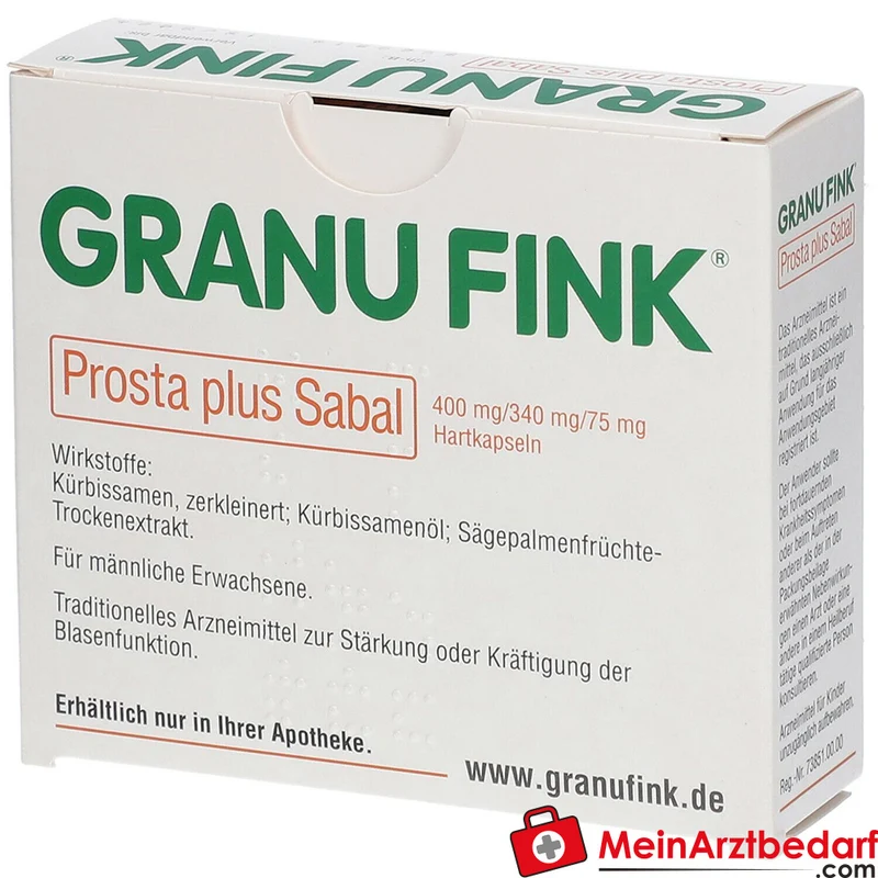 Granu Fink Prosta plus Sabal Kürbissamen / Kürbissamenöl / Sägepalmenfrüchte-Trockenextrakt Hartkapseln, 200 St.