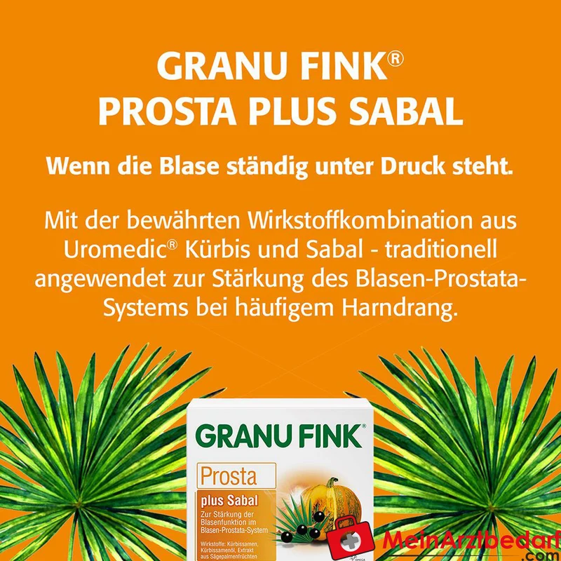 Granu Fink Prosta plus Sabal Kürbissamen / Kürbissamenöl / Sägepalmenfrüchte-Trockenextrakt Hartkapseln, 200 St.