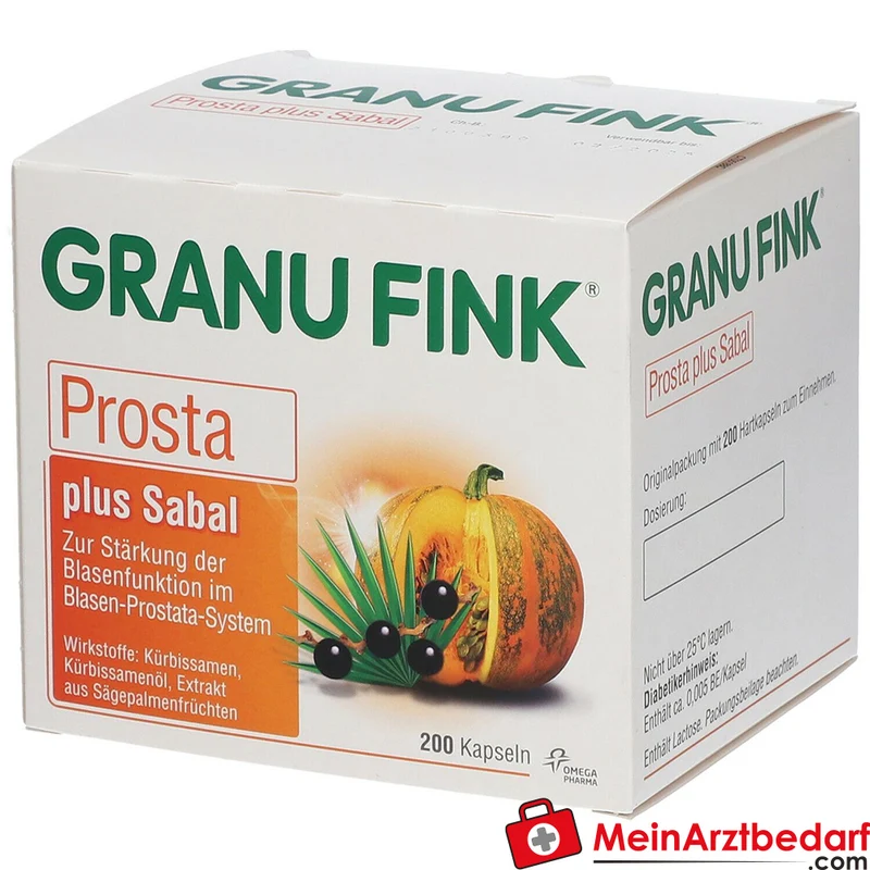 Granu Fink Prosta plus Sabal Kürbissamen / Kürbissamenöl / Sägepalmenfrüchte-Trockenextrakt Hartkapseln, 200 St.