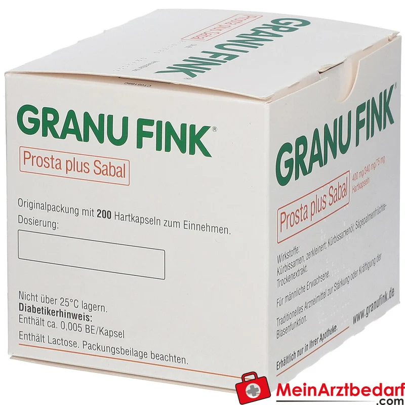 Granu Fink Prosta plus Sabal Kürbissamen / Kürbissamenöl / Sägepalmenfrüchte-Trockenextrakt Hartkapseln, 200 St.