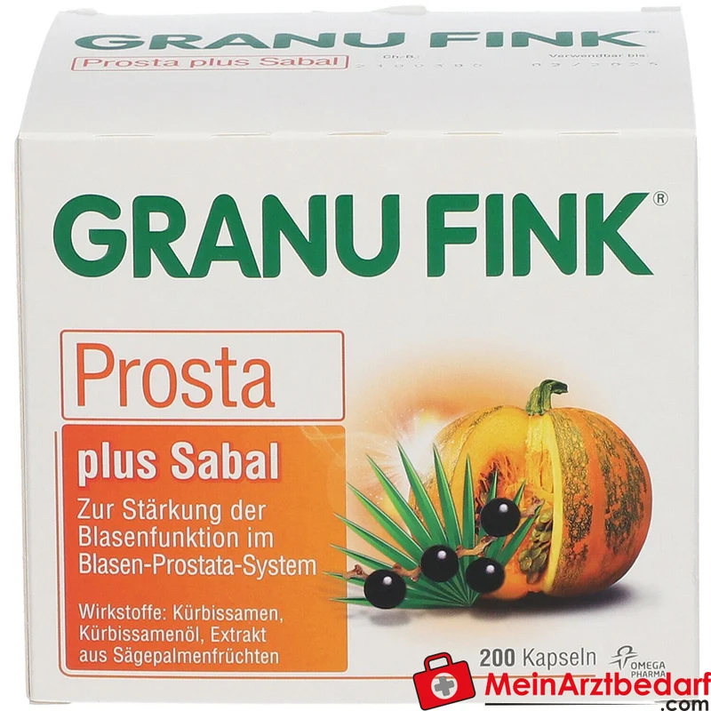 Granu Fink Prosta plus Sabal Kürbissamen / Kürbissamenöl / Sägepalmenfrüchte-Trockenextrakt Hartkapseln, 200 St.