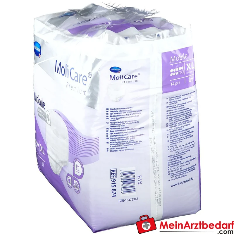 MoliCare Premium Mobile 8 Tropfen Einweghose XL, 56 St.