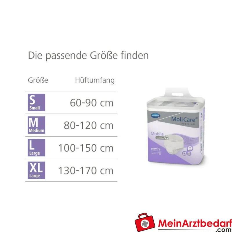 MoliCare Premium Mobile 8 Tropfen Einweghose XL, 56 St.