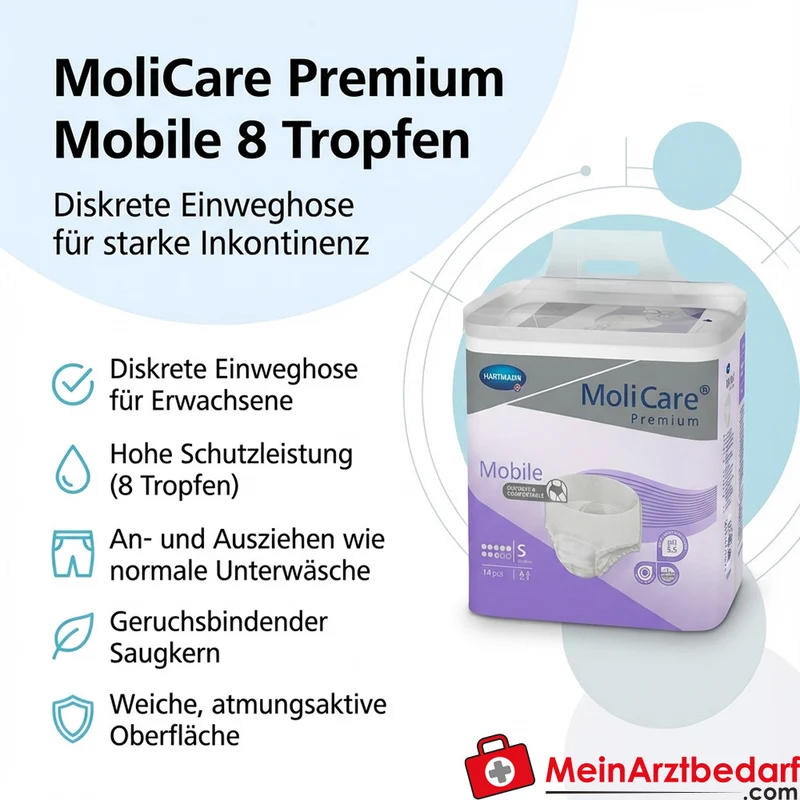 MoliCare Premium Mobile 8 Tropfen Einweghose Gr. S für Erwachsene
