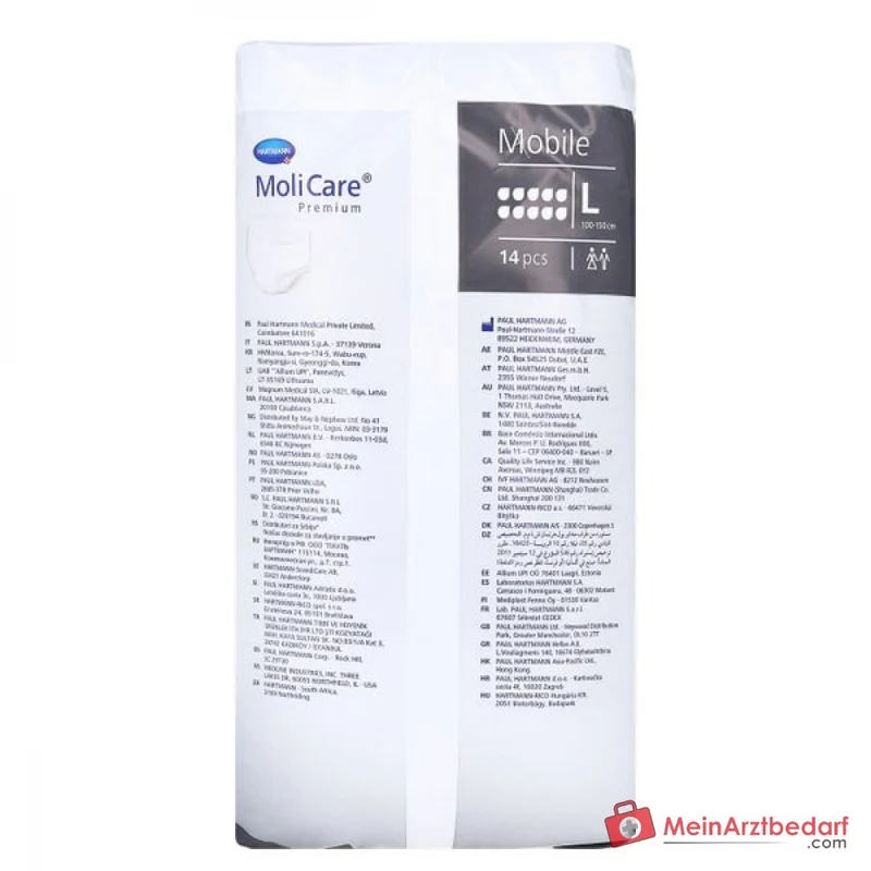 Hartmann MoliCare Premium Mobile 8 Tropfen Einweghose Größe L, 56 Stück
